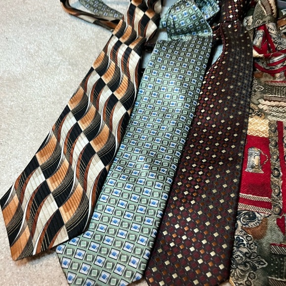 Vintage Retro 8 Ties Lot liebert Covington Eagle structure Jeffrey banks silk - Picture 2 of 9